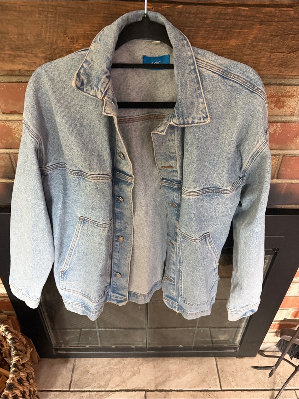 Oversized Light Blue Denim Jacket - ARKO